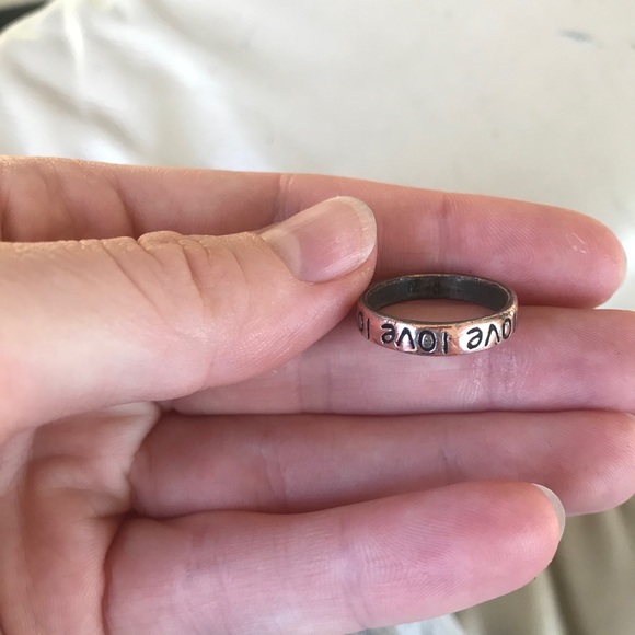 Love Inscribed Band Ring - Picture 6 of 8